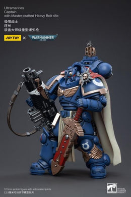 JOYTOY Warhammer 40k Action Figure Ultramarines Captain with Master Crafted Heavy Bolt Rifle