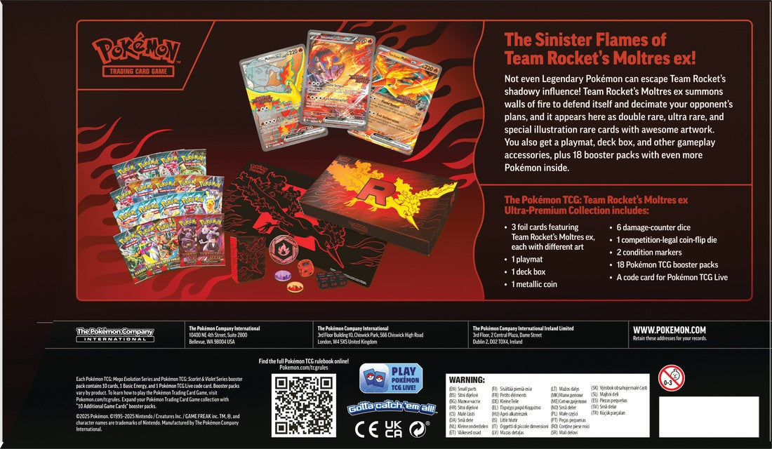 pokemon moltres ex card Pokemon TCG Team Rocket's Moltres ex Ultra-Premium Collection – Travelling Man UK