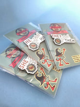 Load image into Gallery viewer, Travelling Man Pronoun Enamel Pin