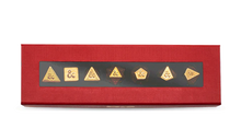 Load image into Gallery viewer, D&D Heavy Metal 50th Anniversary 7 RPG Dice Set