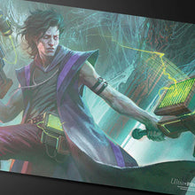 Load image into Gallery viewer, Magic: The Gathering Duskmourn Standard Playmat - Winter, Cynical Opportunist (Commander)