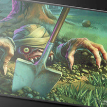 Load image into Gallery viewer, Magic: The Gathering Duskmourn Black Stitched Standard Playmat - Exhume