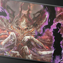 Load image into Gallery viewer, Magic: The Gathering Duskmourn Black Stitched Standard Playmat - Damnation