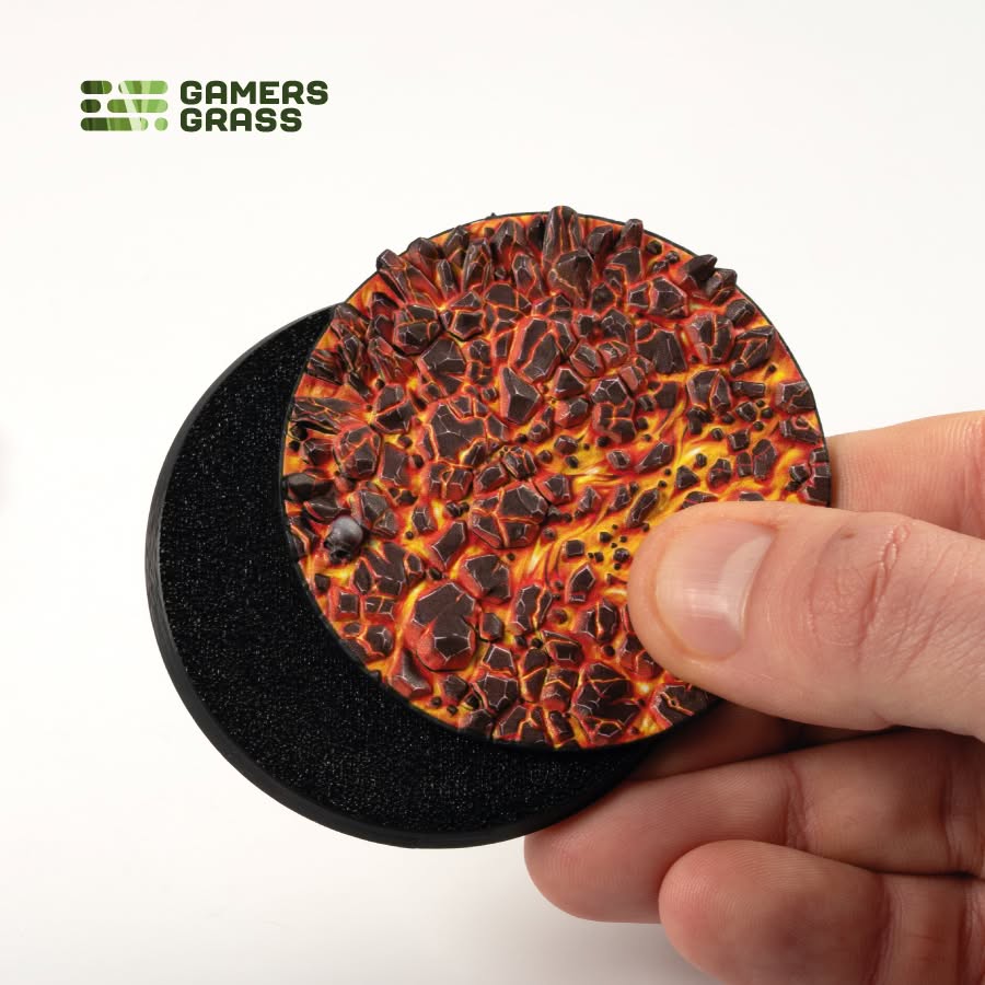 Gamers Grass Battle Ready Toppers - Molten Lava 60mm Round