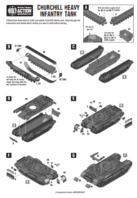 Bolt Action Churchill Infantry Tank