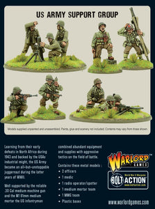 Bolt Action US Army Support Group (HQ,mortar & MMG)