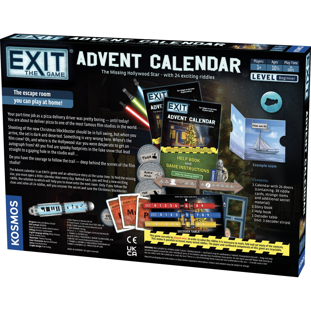 Exit The Game Advent Calendar The Missing Hollywood Star
