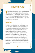Load image into Gallery viewer, The Ultimate RPG Worldbuilding Deck