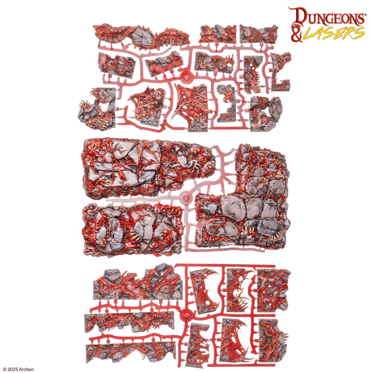 Dungeons & Lasers Belly of the Beast Terrain Pre-Painted
