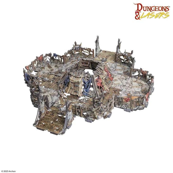 Dungeons & Lasers Goblin Lair Prismacast Pre-Painted Terrain