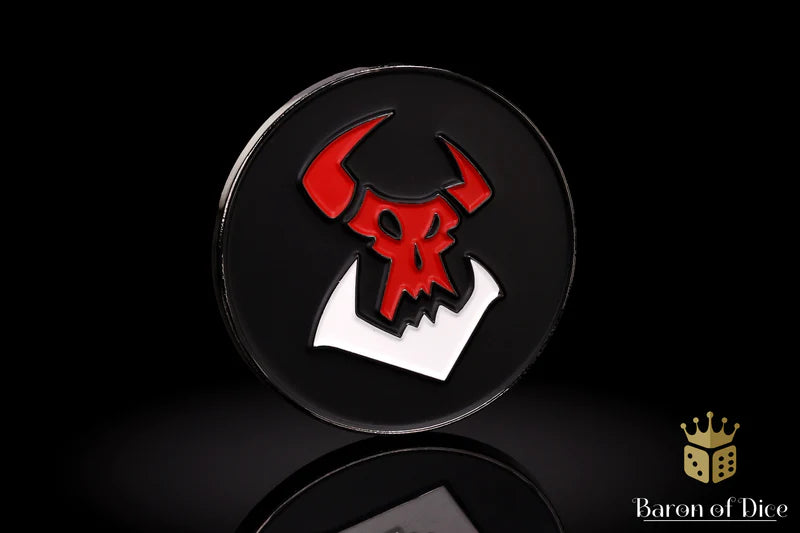 Baron Of Dice 40mm Objective Coin Black Orc