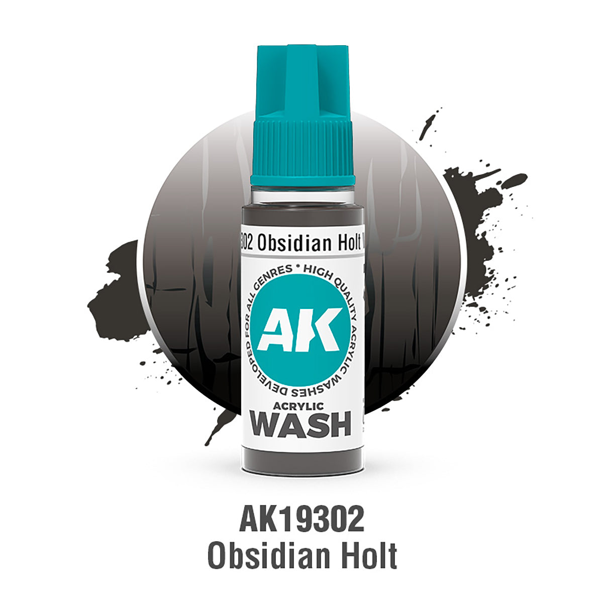 AK Interactive Acrylic Wash - Obsidian Holt