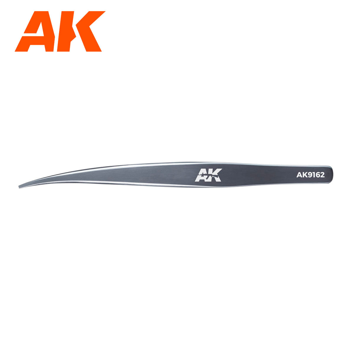 AK Interactive HG Angled Tweezers 02 (Flat End)