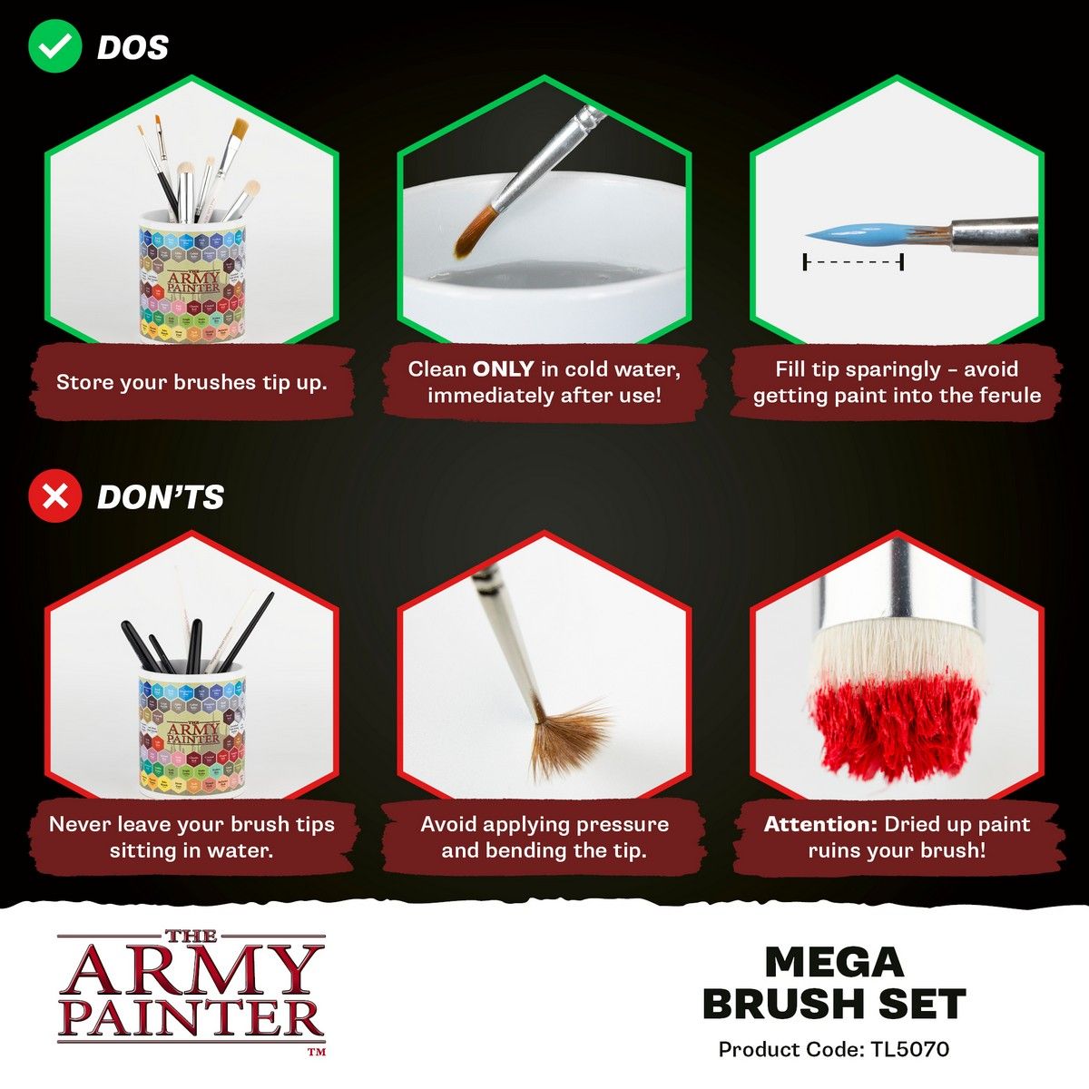The Army Painter Wargames Mega Brush Set