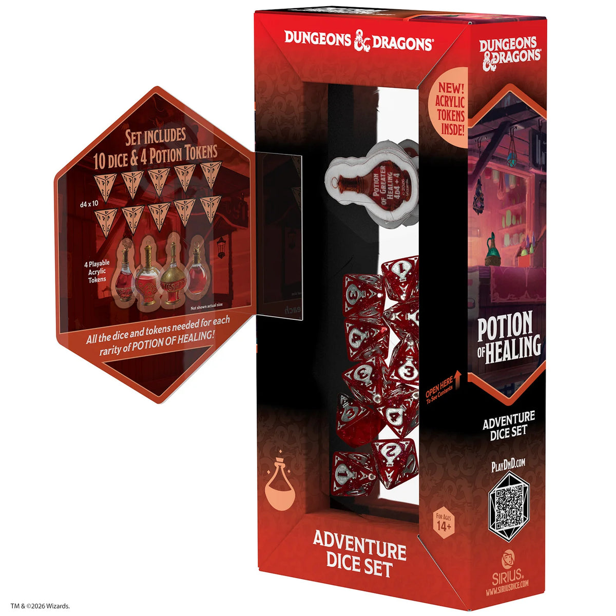 Dungeons & Dragons Adventure Dice by Sirius Dice: Potion of Healing