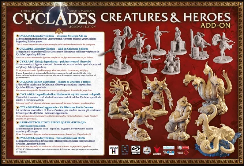 Cyclades: Legendary Edition Creatures & Heroes Add On
