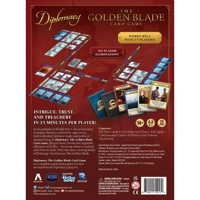 Diplomacy Card Game - The Golden Blade