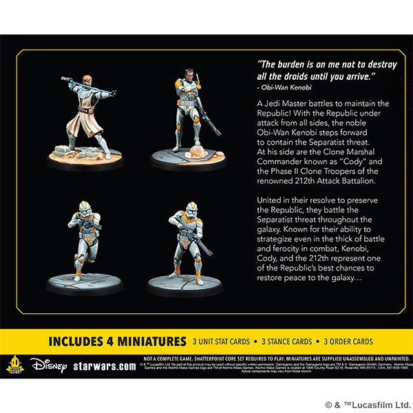 Star Wars Shatterpoint: "Hello There" General Kenobi Squad Pack
