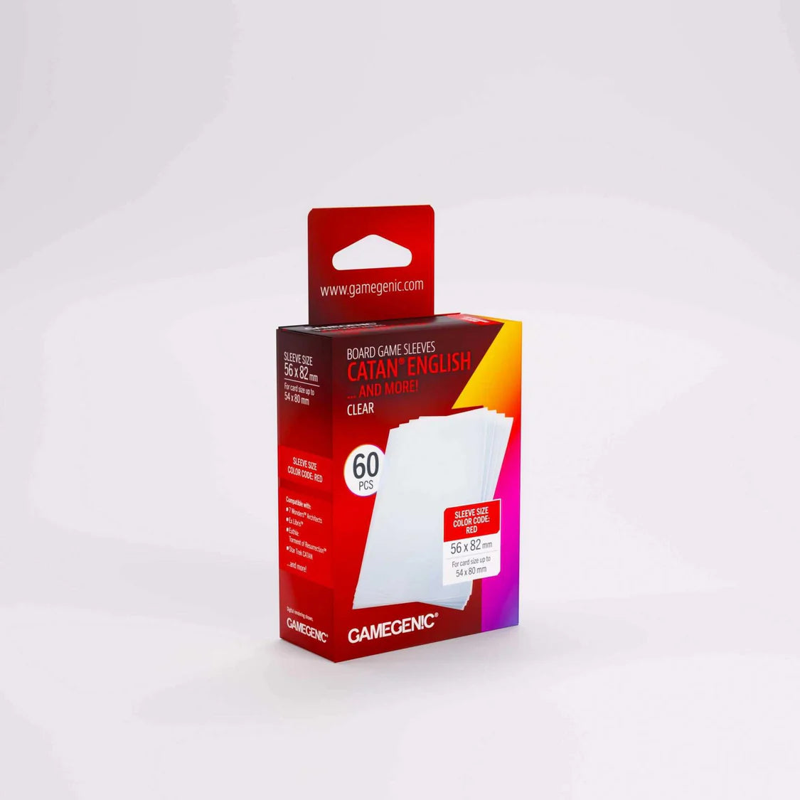 Gamegenic Board Game Sleeves: CATAN English Clear (60 ct)