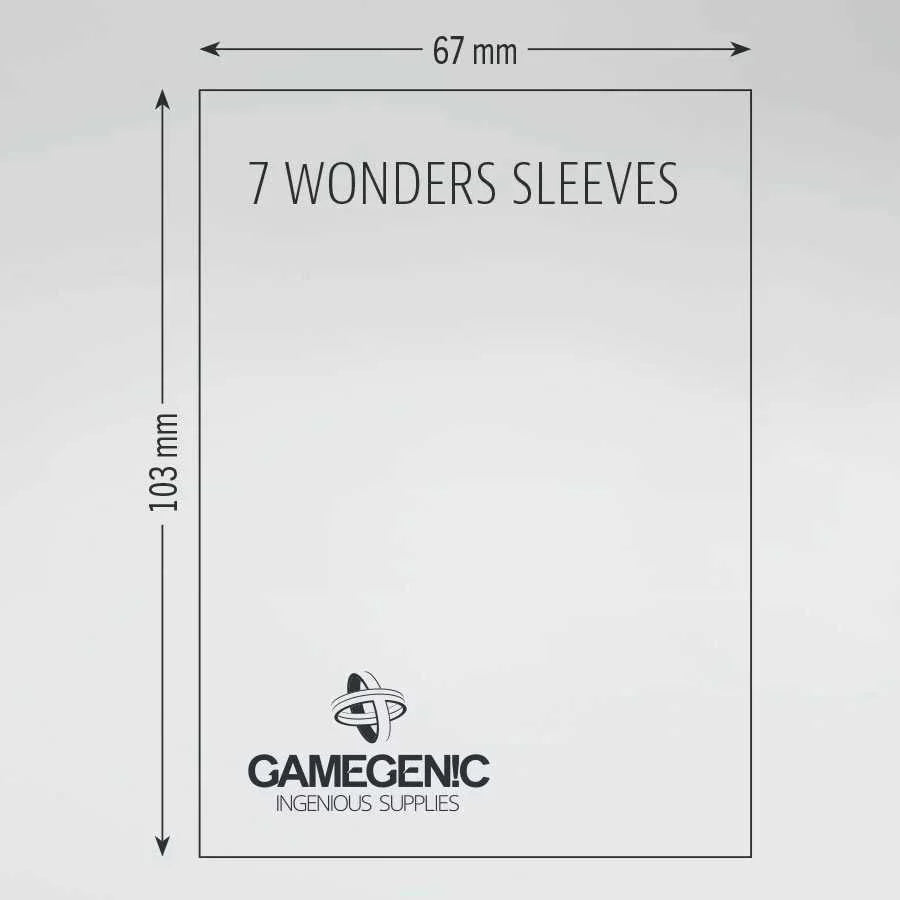 Gamegenic Board Game Sleeves: 7 Wonders Clear (80 ct)