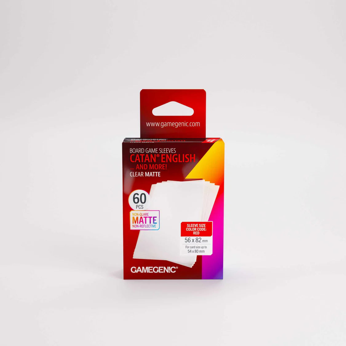 Gamegenic Board Game Sleeves: CATAN English Clear Matte (60 ct)