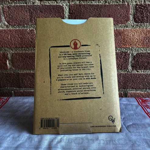 Deadline: a news-chronicling & map-making game
