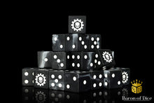 Load image into Gallery viewer, Baron Of Dice Iron Cog Dice Square Corner 16mm Dice X25