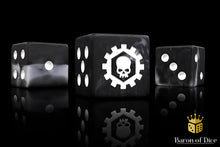 Load image into Gallery viewer, Baron Of Dice Iron Cog Dice Square Corner 16mm Dice X25