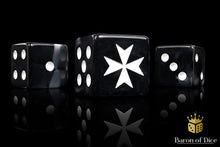 Load image into Gallery viewer, Baron of Dice Sci Fi Dice - Knights Templar Square Corner x25
