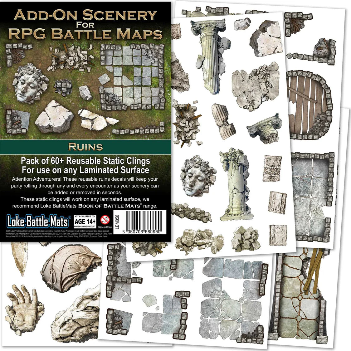 Battle Mats Add On Scenery: Ruins