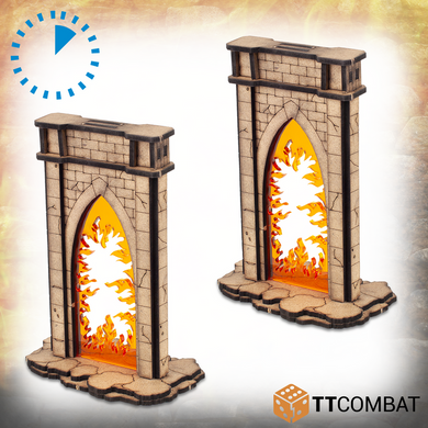 TTCombat Tabletop Scenics - Fantasy Realms Minor Riftgate of Fire