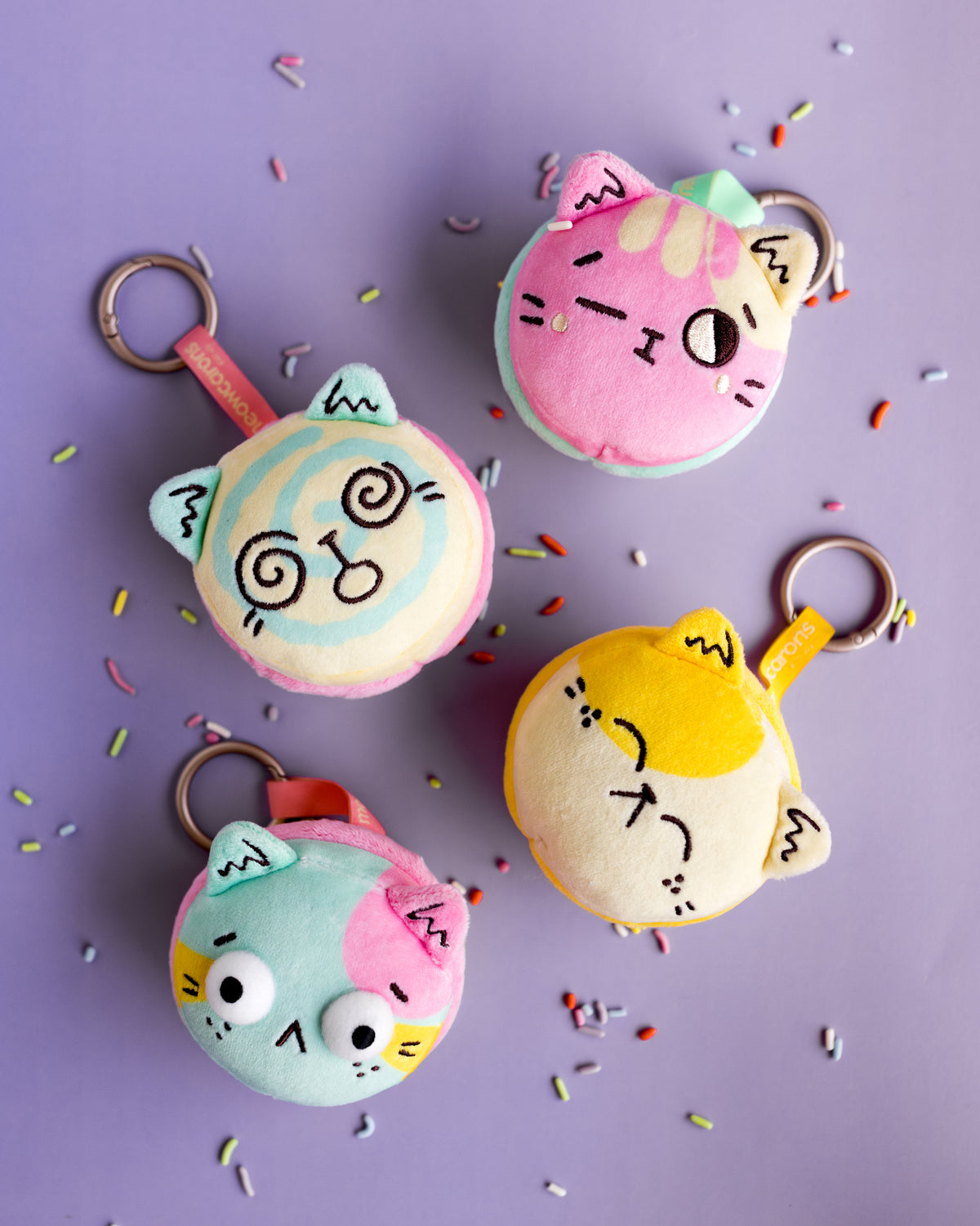 Kim-Joy x Kaleidos Creative Meowcaron Plush Bag Charms