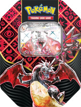 Load image into Gallery viewer, Pokemon TCG Scarlet & Violet Paldean Fates Tin Great Tusk/Iron Treads/Charizard