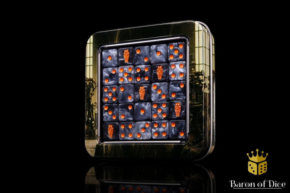 Baron Of Dice Day Of The Dead Orange Coffin Dice X25