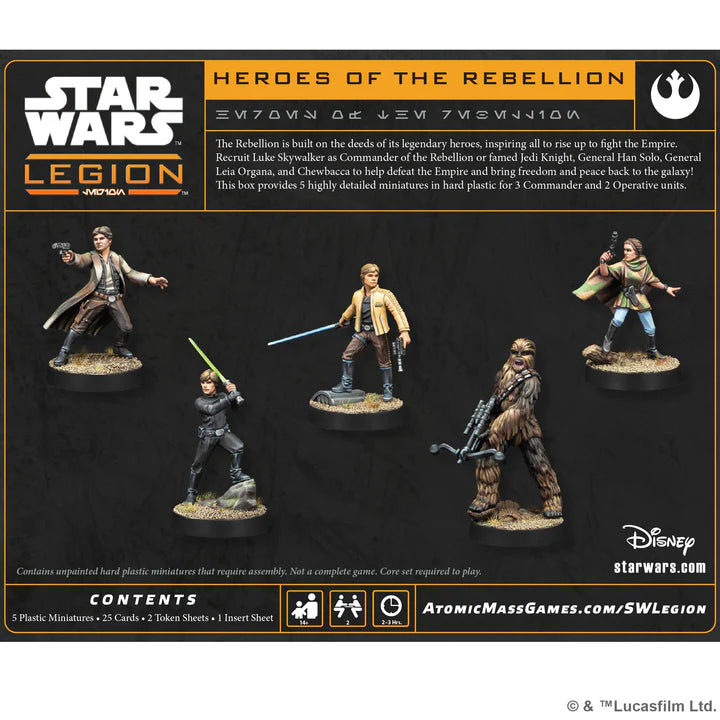 Star Wars Legion Heroes of the Rebellion Character Pack