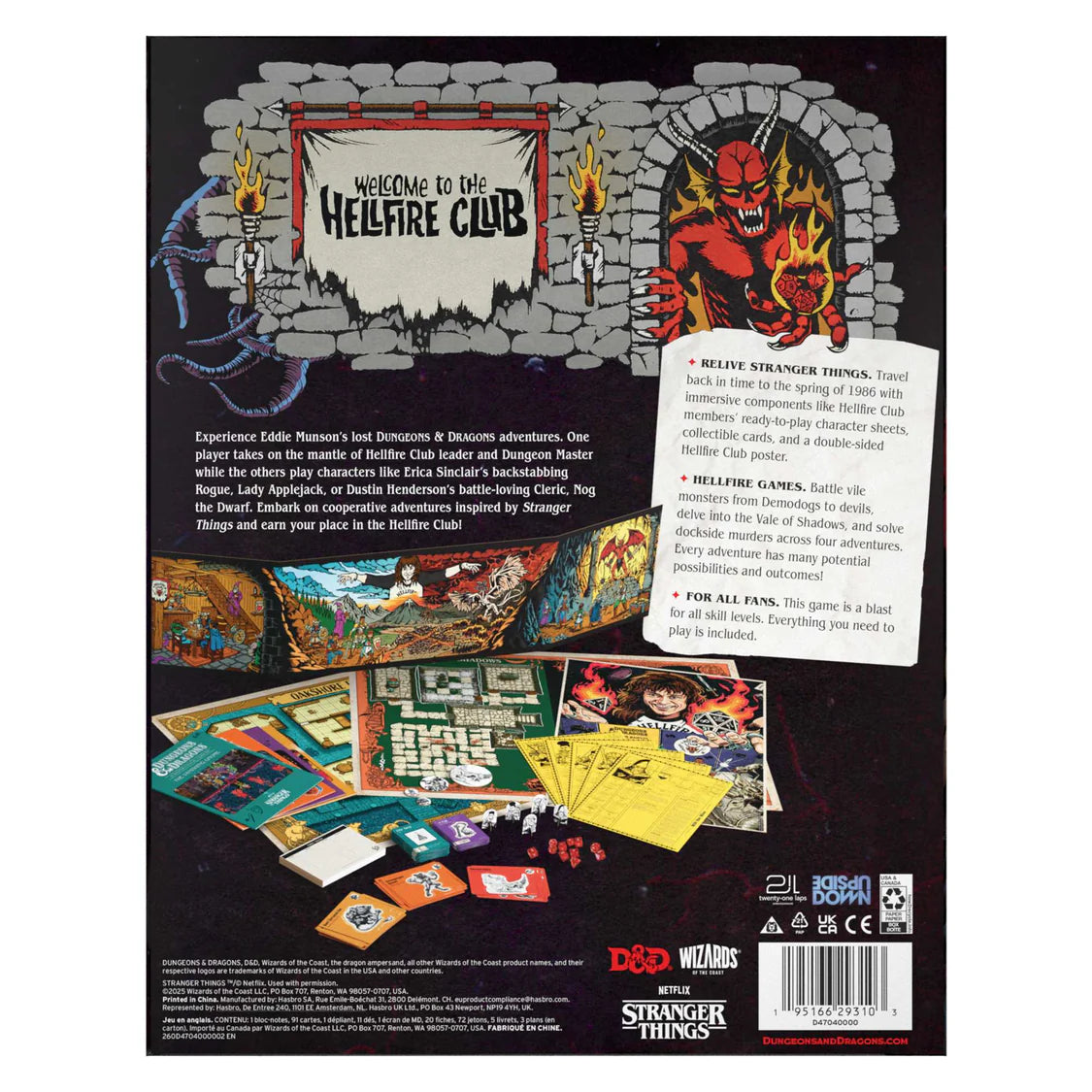 Dungeons & Dragons: Stranger Things Welcome to the Hellfire Club Board Game