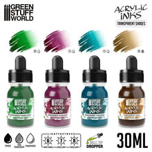 Load image into Gallery viewer, Green Stuff World Acrylic Inks Set Transparent Shades