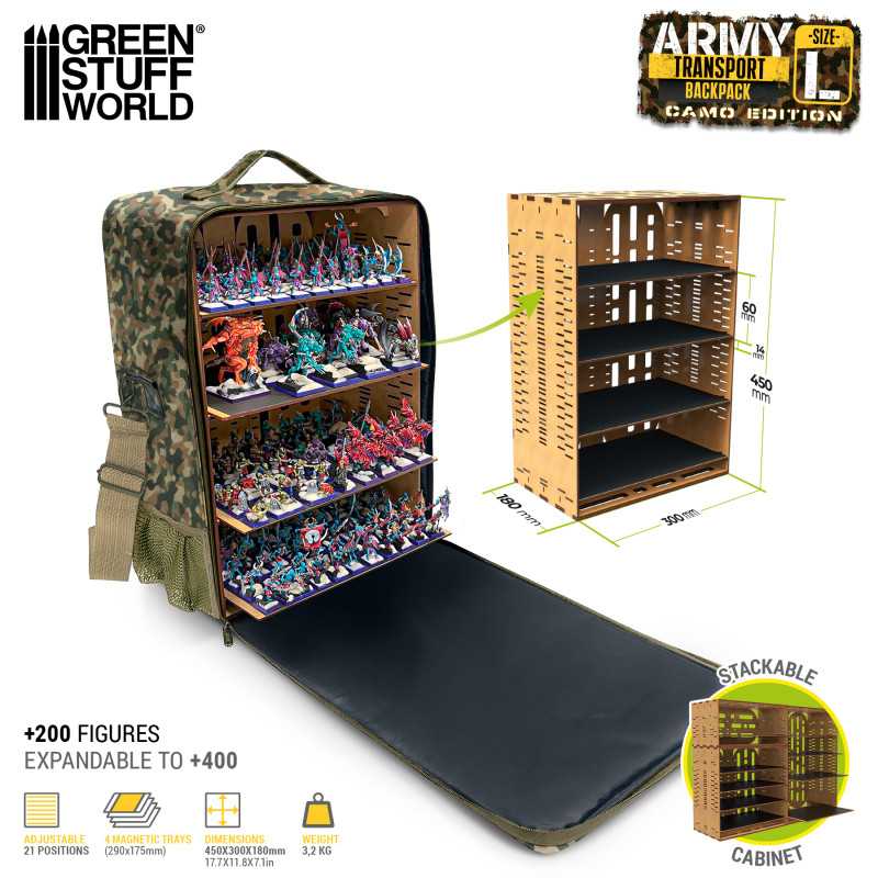 Green Stuff World Army Transport BackPack - Camo Edition