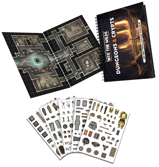 Into the Wilds Battlemap Book Volume 2: Dungeons & Crypts