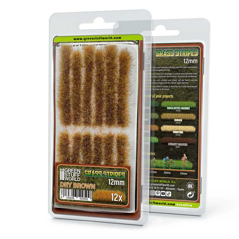 Green Stuff World Grass Strips 12mm Dry Brown