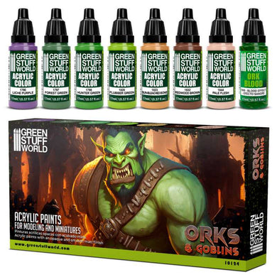 Green Stuff World Paint Set Orcs And Goblins