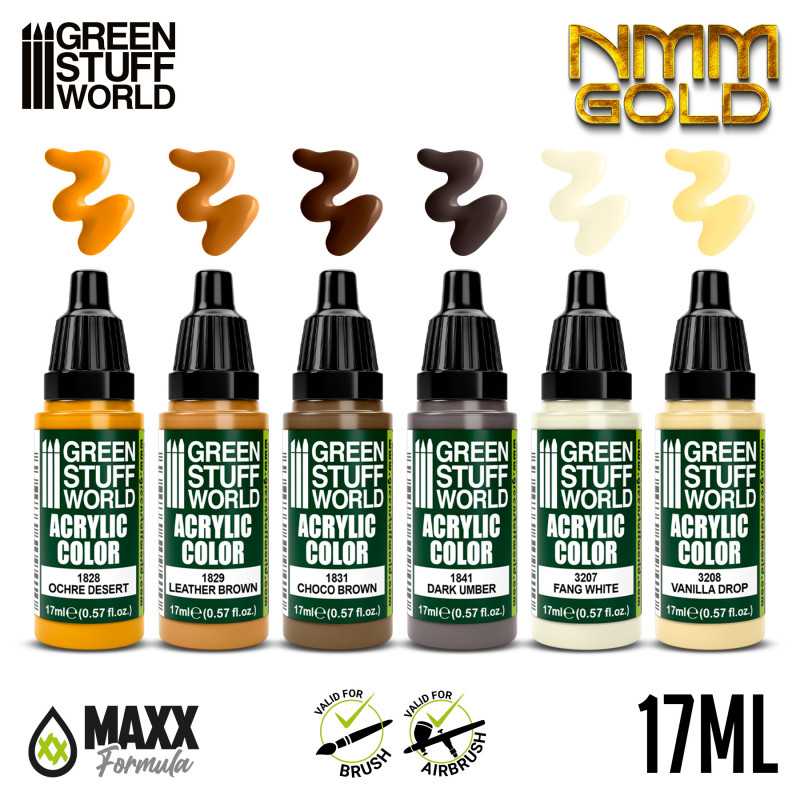 Green Stuff World Paint Set NMM Gold