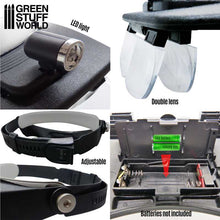 Load image into Gallery viewer, Green Stuff World Light Head Magnifying Glasses