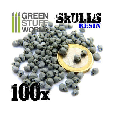 Green Stuff World Resin Skulls Set x100