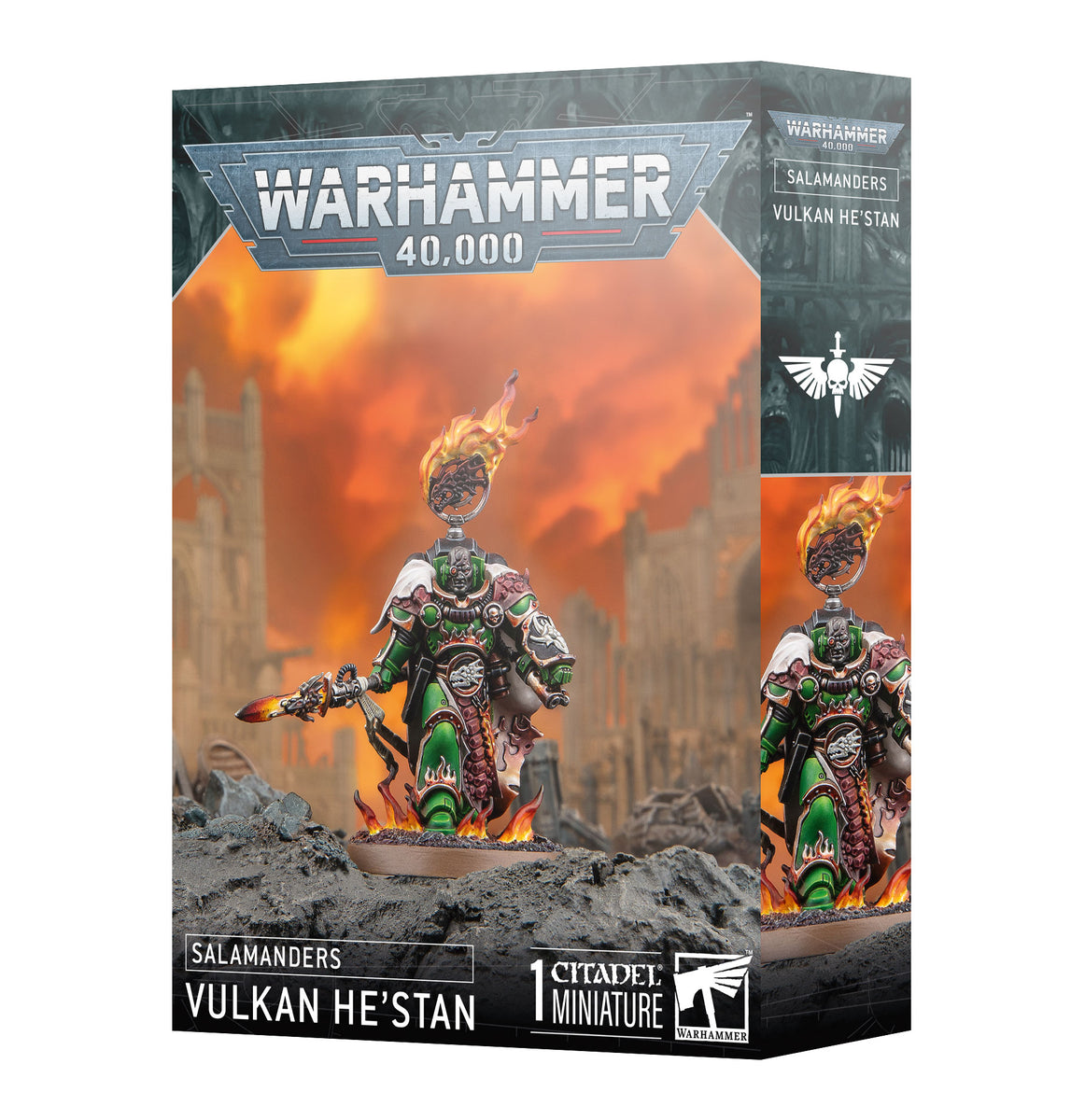 Salamanders Captain Vulkan He'stan Warhammer 40K Space Marines Presale Painted e Salamanders Captain Vulkan He'stan Warhammer 40K Space Marines Presale Painted e