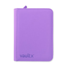 Load image into Gallery viewer, VaultX Exo-Tec Zip Binder Just Purple 4 Pocket