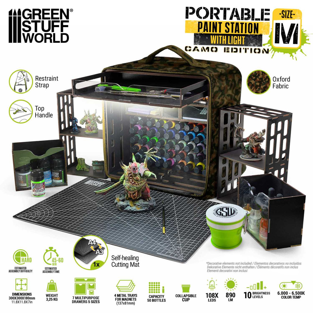 Green Stuff World Miniature Portable Paint Station Camo