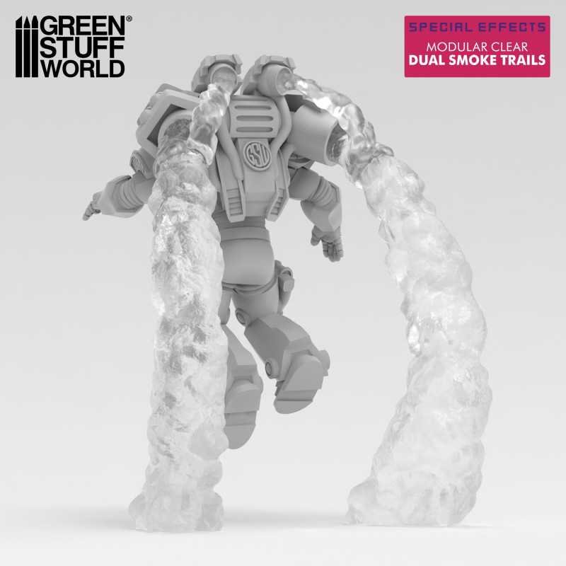 Green Stuff World Modular Clear Dual Smoke Trails For Jump Packs