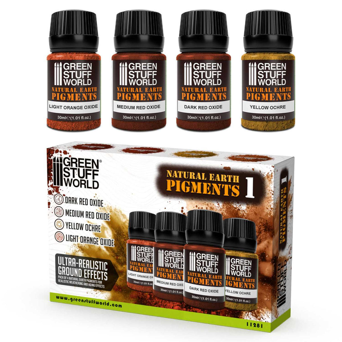 Green Stuff World Natural Earth Pigments No.1 Set 30ml