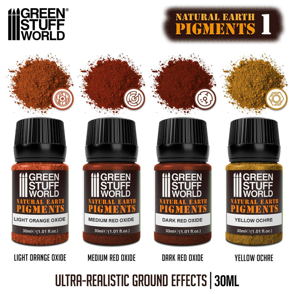 Green Stuff World Natural Earth Pigments No.1 Set 30ml
